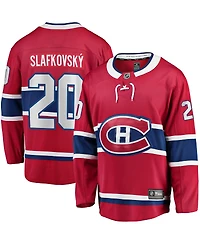 Fanatics Men's Juraj Slafkovsky Red Montreal Canadiens Home Premier Breakaway Player Jersey
