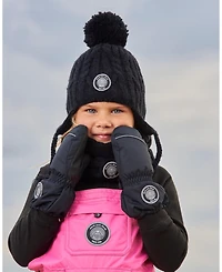 Deux par Kids Unisex Solid Mittens Black - Toddler|Child
