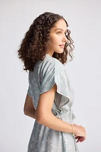 Reistor Women's Gathered Maxi Dress with Side Slits Mosaic