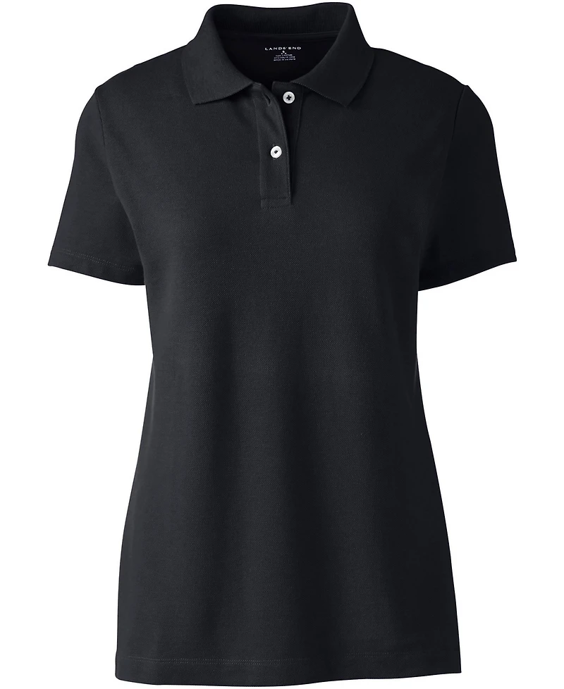 Lands' End Plus Short Sleeve Basic Mesh Polo Shirt