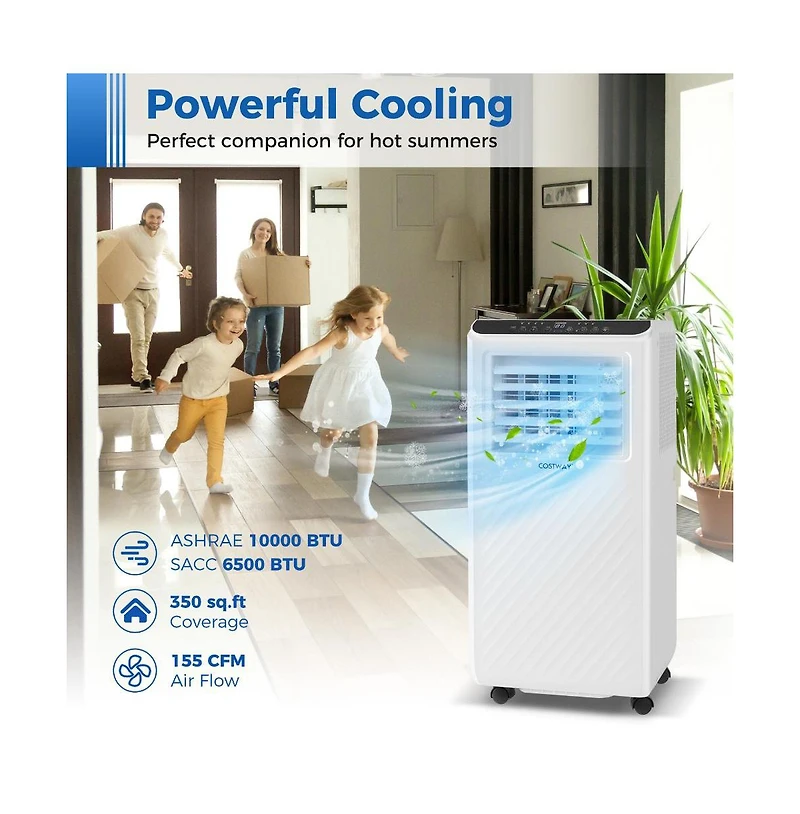 10000 Btu Portable Air Conditioner 3 in 1 Floor Ac Unit with Fan and Dehumidifier