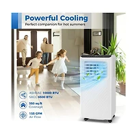 10000 Btu Portable Air Conditioner 3 in 1 Floor Ac Unit with Fan and Dehumidifier