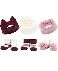 Hudson Baby Girls Coordinated Soft Headband and Socks Giftset