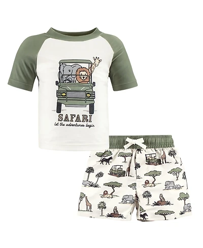 Hudson Baby Boys Swim Rashguard Set, Going On Safari, Months