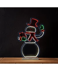 Slickblue Snowman Infinity Light Display 29.5"h