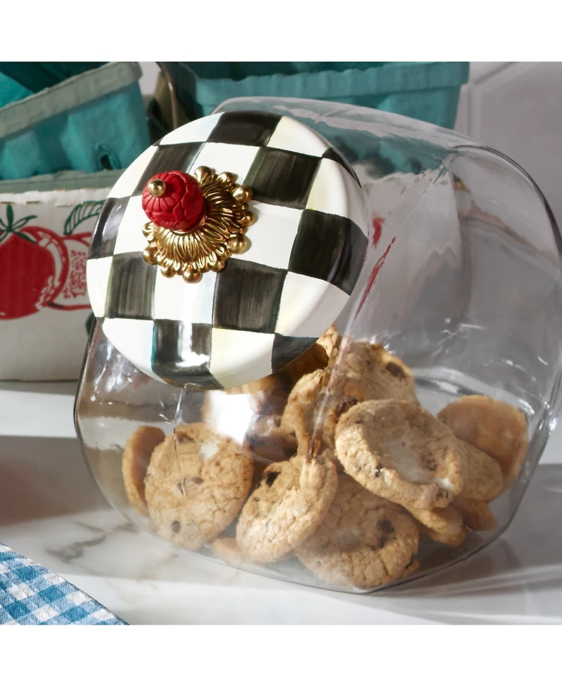 Mackenzie-Childs Cookie Jar with Courtly Check Lid