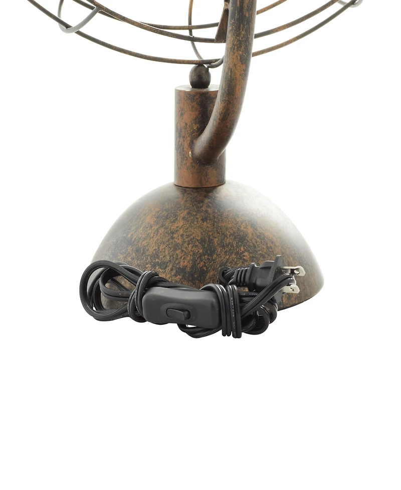 Rosemary Lane 15" Metal Fan Shape 5 Light Accent Lamp