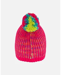 Deux par Girl Knit Hat Pink And Multicolor - Toddler|Child
