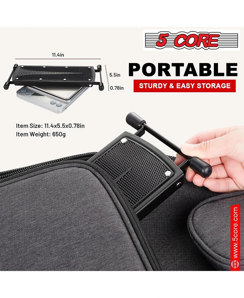 5 Core Guitar Foot Stool Height Adjustable Folding Leg Rest Portable Classical Footrest - Gfs Blk