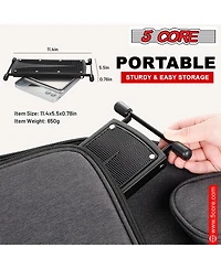 5 Core Guitar Foot Stool Height Adjustable Folding Leg Rest Portable Classical Footrest - Gfs Blk
