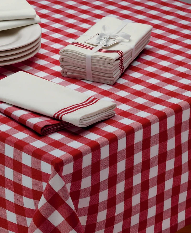 Design Imports Checkers Tablecloth,60"x84"