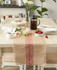 Design Imports Stripe Burlap Table Runner, 14x108 inches