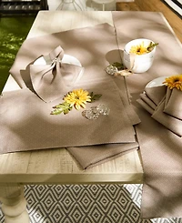 Design Imports Lattice Print Outdoor Tablecloth with Zipper 60 Round