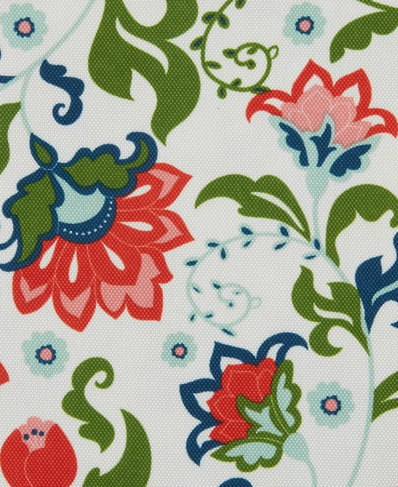 Design Imports Floral Print Outdoor Tablecloth with Zipper 60 Round