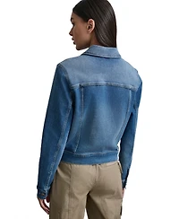 Dkny Jeans Women's Button-Down Denim Trucker Jacket