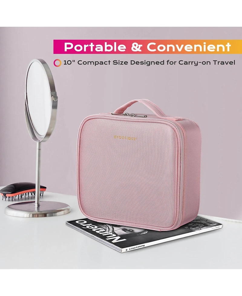 Byootique 10" Makeup Bag Cosmetic Case Storage Handle Organizer Brush Holder