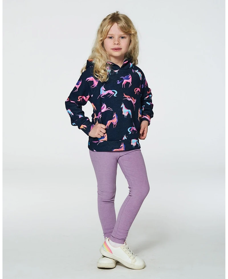 Deux par Deux Big Girls Super Soft Rib Leggings Blue Lilac