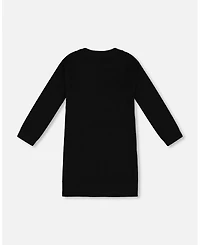 Deux par Toddler Girls Knitted Dress With Sequins Black - Toddler|Child