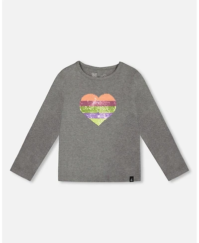 Deux par Toddler Girls Long Sleeve T-Shirt Dark Grey - Toddler|Child