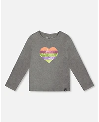 Deux par Toddler Girls Long Sleeve T-Shirt Dark Grey - Toddler|Child