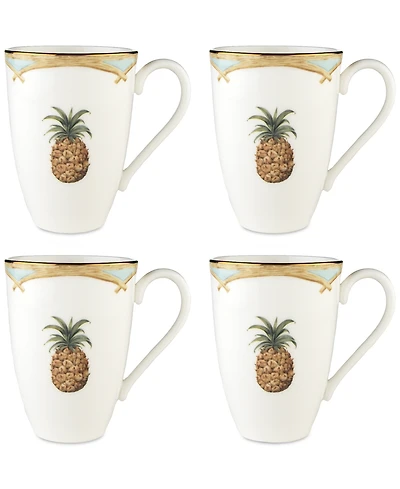 Lenox British Colonial Bamboo Mugs, Set of 4
