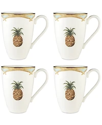 Lenox British Colonial Bamboo Mugs, Set of 4