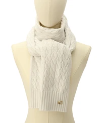 Coach Soft Rib Cable Knit Scarf