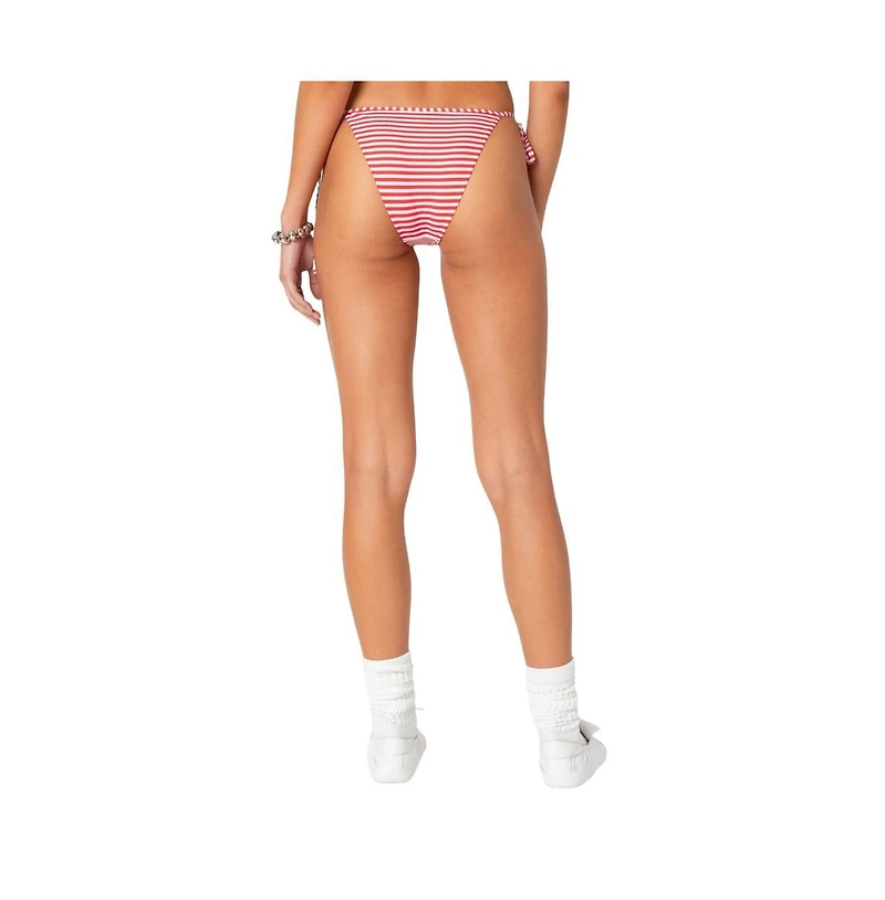 Women's Zora striped string bikini bottom