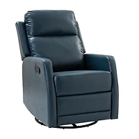 Hulala Home Donat Faux Leather Swivel Recliner