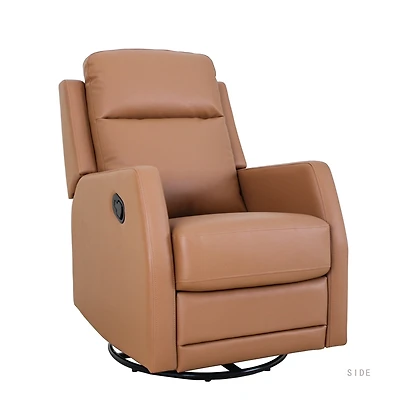 Hulala Home Donat Faux Leather Swivel Recliner