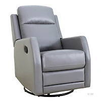 Hulala Home Donat Faux Leather Swivel Recliner