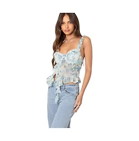 Women's Cascade Ruffled Bra Top
