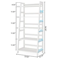 Tribesigns 5-Tier Bookshelf Modern Bookcase, 5 Shelf Ladder Shelf Book Storage Shelf Organizer for Living Room, Home Office