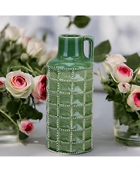 Slickblue Sage Green Glass Vase Stylish Decor Accent for Home and Garden
