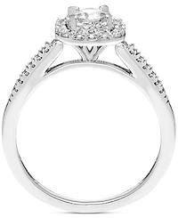 Diamond Double Halo Engagement Ring (3/8 ct. t.w.) in 14k White Gold