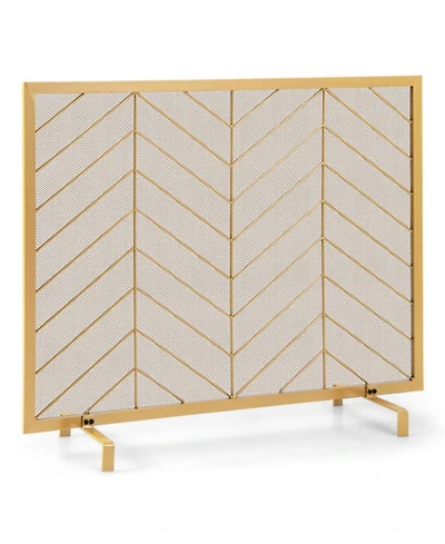 Sugift 38 x 31 Inch Single Panel Fireplace Screen