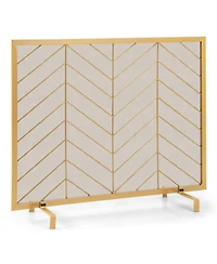 Sugift 38 x 31 Inch Single Panel Fireplace Screen