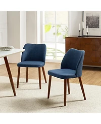 Hulala Home Melisa Dining Chair with Solid Wooden Legs,Set of 2