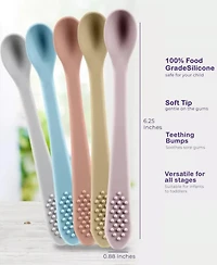 Sperric Baby Spoons First Stage Silicone Baby Spoon & 2013; Self Feeding Baby Utensils & 2013; Infant Spoons First Stage Baby Feeding Spoon