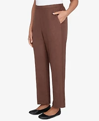 Alfred Dunner Women's Wine Country Classic Slant Pocket Short Length Pant