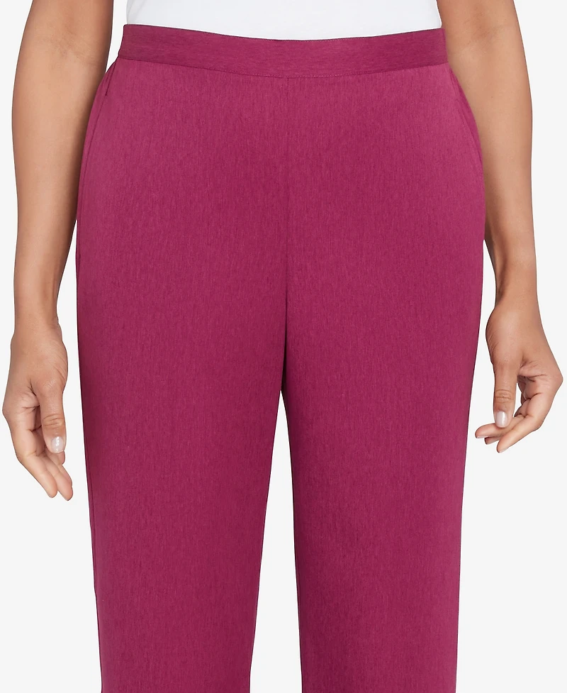 Alfred Dunner Women's Wine Country Side Seam Pocket Short Length Pant