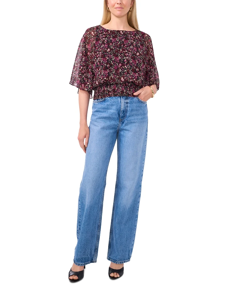 Sam & Jess Women's Smocked-Waist Top