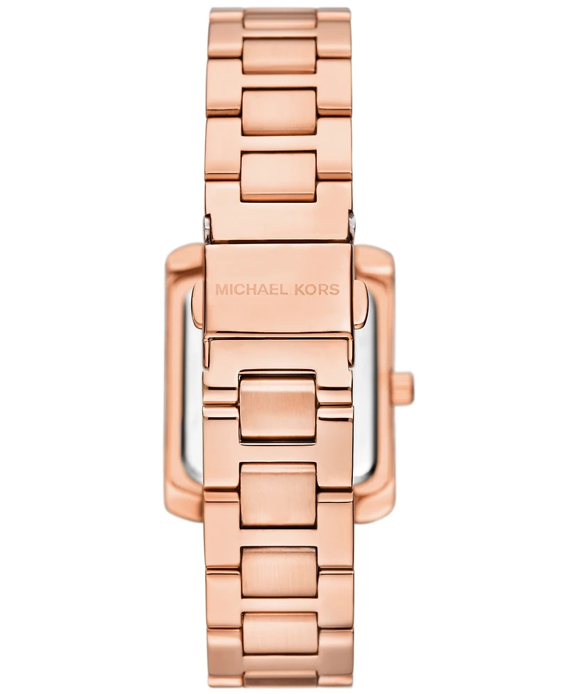 Michael Kors Women's Emery Three-Hand Rose Gold-Tone Stainless Steel Watch, Earrings, and Bracelet Gift Set 27mm
