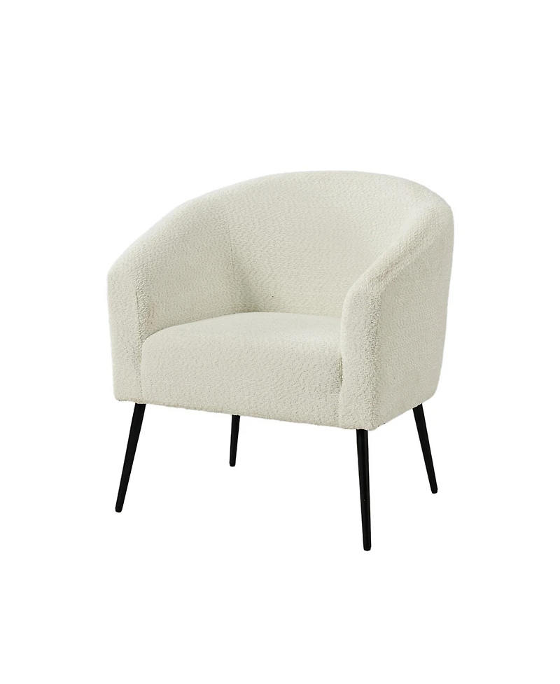 Hal Modern Boucle Armchair with Metal Leg