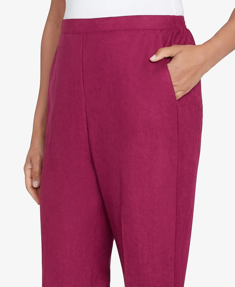 Alfred Dunner Women's Wine Country Classic Slant Pocket Short Length Pant