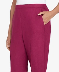 Alfred Dunner Women's Wine Country Classic Slant Pocket Short Length Pant