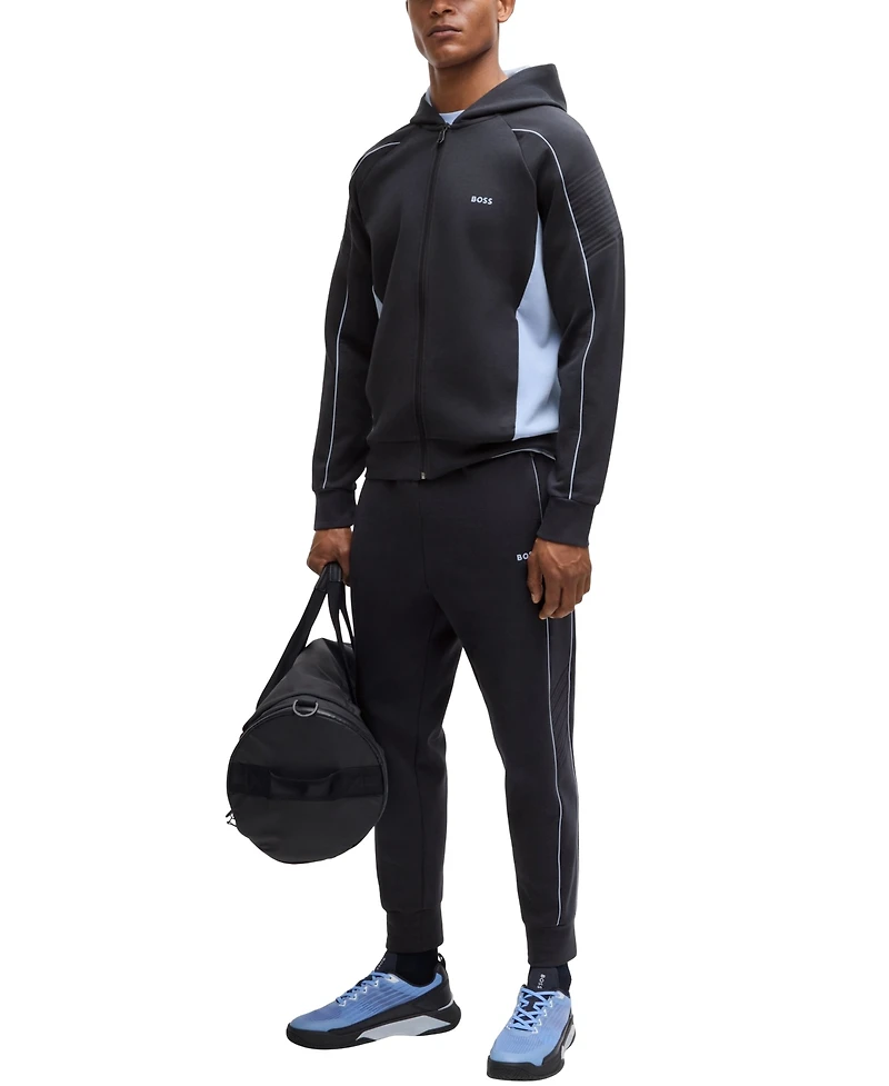 Boss by Hugo Boss Men's Embossed-Artwork Zip-Up Hoodie