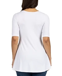 24seven Comfort Apparel Short Sleeve Tunic Top