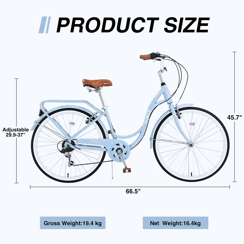 Streamdale 7 Speed, Steel Frame, Multiple Colors 26 Inch Ladies bicycle
