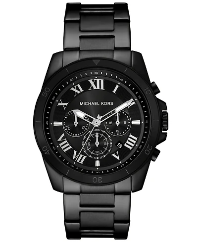 Michael Kors Men's Alek Chronograph Black Stainless Steel Watch 44mm